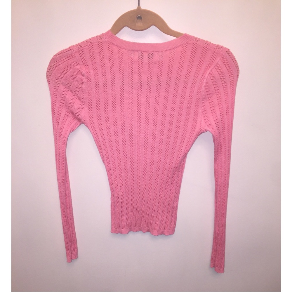 Long Sleeve Perforated Top - Picture 2 of 8